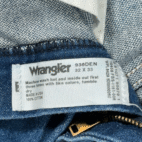 Vintage Wrangler Jeans Mens 32x33 Blue Cowboy Cut Slim Fit USA Made 90s