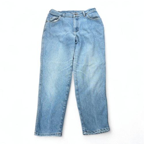 Vintage Lee Jeans Womens 31x27 Blue Mom High Waisted Light Wash Y2K