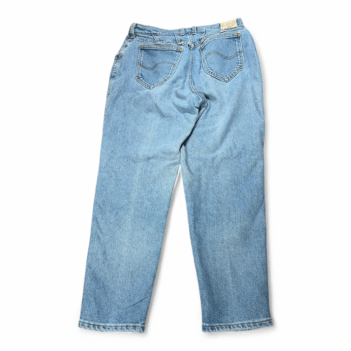 Vintage Lee Jeans Womens 31x27 Blue Mom High Waisted Light Wash Y2K