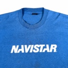 Vintage Navistar Shirt Adult LARGE Blue Truck Workwear Screen Stars USA 80s