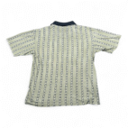 Vintage Knightsbridge Polo Shirt Adult SMALL Green Geometric Striped Art 90s