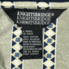Vintage Knightsbridge Polo Shirt Adult SMALL Green Geometric Striped Art 90s