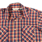 Vintage Kingsport Shirt Adult MEDIUM Brown Plaid Western Colorful Sears 80s