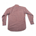 Vintage Kingsport Shirt Adult MEDIUM Brown Plaid Western Colorful Sears 80s