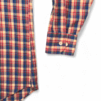 Vintage Kingsport Shirt Adult MEDIUM Brown Plaid Western Colorful Sears 80s