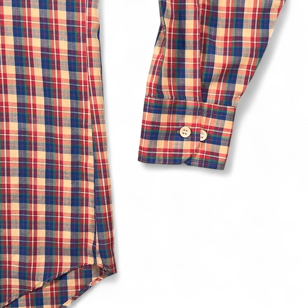 Vintage Kingsport Shirt Adult MEDIUM Brown Plaid Western Colorful Sears 80s-6 Vintage Kingsport Shirt Adult MEDIUM Brown Plaid Western Colorful Sears 80s