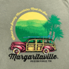 Margaritaville Shirt Adult MEDIUM Green Pigeon Forge Tennessee Woody Wagon