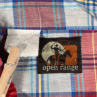 Vintage Open Range Western Shirt Adult EXTRA LARGE Red Plaid Pearl Snap 90s