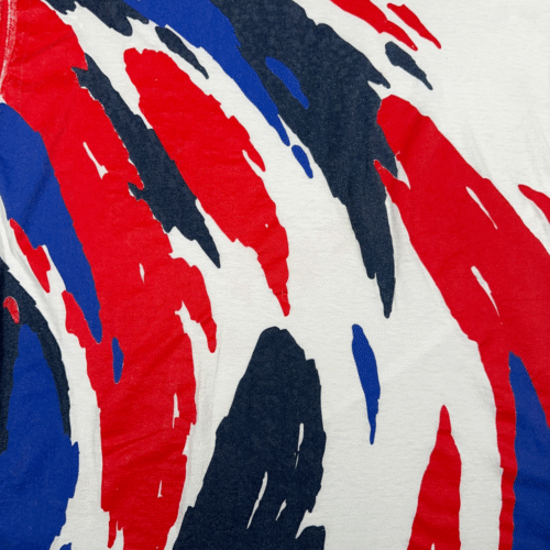Vintage Yuasa Sport Shirt Adult LARGE White Abstract Racing Batteries USA 90s