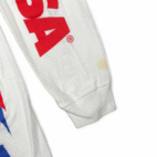 Vintage Yuasa Sport Shirt Adult LARGE White Abstract Racing Batteries USA 90s