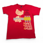 Woodstock Shirt Adult MEDIUM Red 60s Band Music Festival Art Fair Hippie Reprint