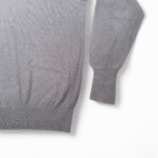 Vintage Harrod Sweater Adult LARGE Gray V Neck Acrylic Knit Raglan Preppy 80s