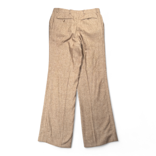 Vintage Herringbone Pants Mens 33x31 Brown Wool Dress Slacks Trousers 70s