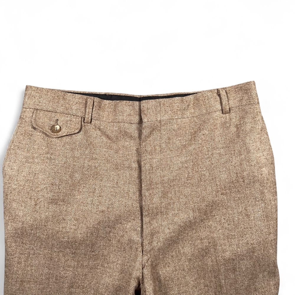 Vintage Herringbone Pants Mens 33x31 Brown Wool Dress Slacks Trousers 70s-3 Vintage Herringbone Pants Mens 33x31 Brown Wool Dress Slacks Trousers 70s
