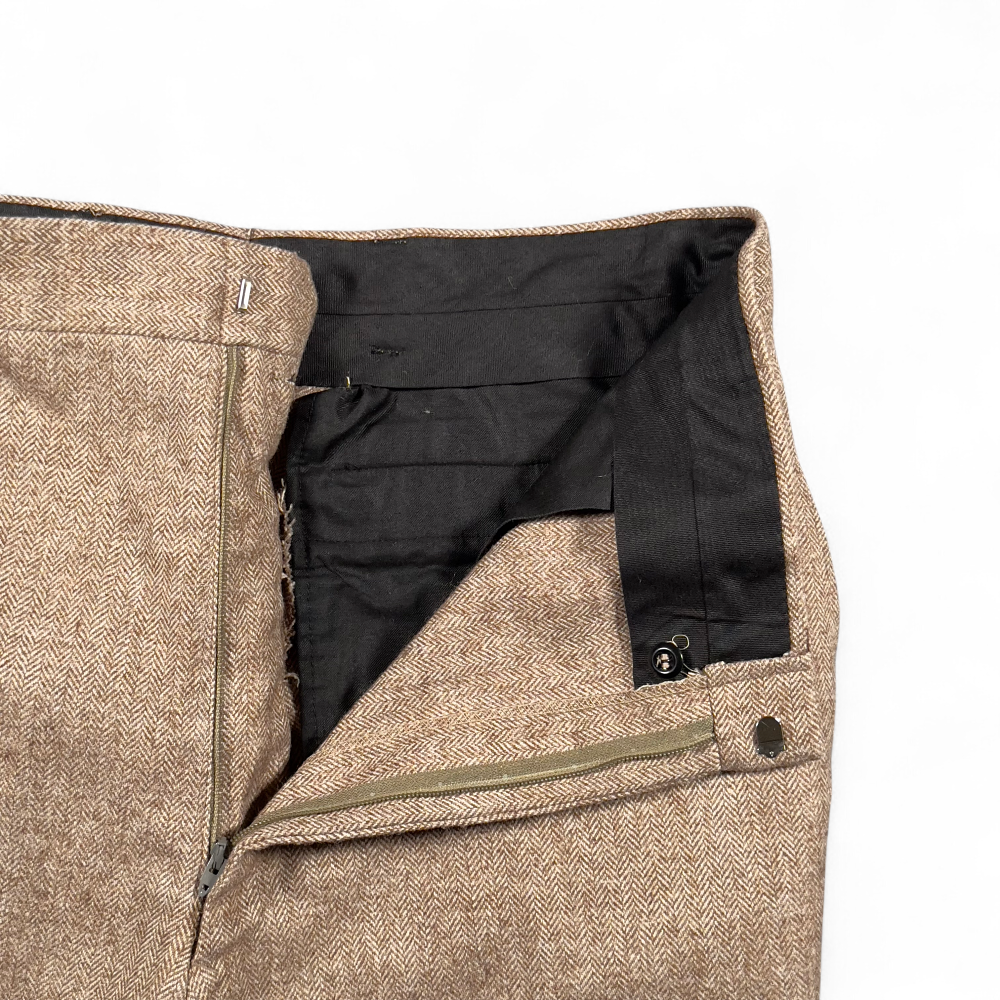 Vintage Herringbone Pants Mens 33x31 Brown Wool Dress Slacks Trousers 70s-5 Vintage Herringbone Pants Mens 33x31 Brown Wool Dress Slacks Trousers 70s