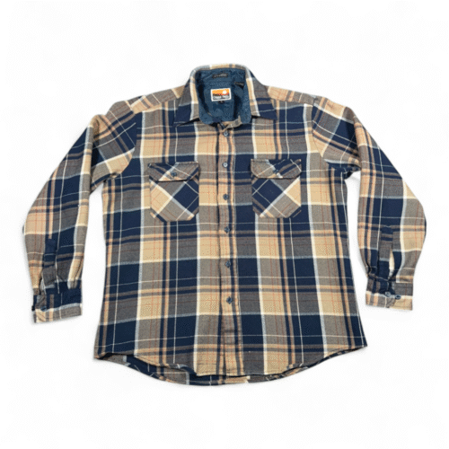 Vintage Ozark Trail Shirt Adult LARGE Blue Plaid Flannel Outdoor Grunge 90s