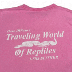 Vintage Reptiles Shirt Adult MEDIUM Pink Animal Snake Nature Traveling World 90s