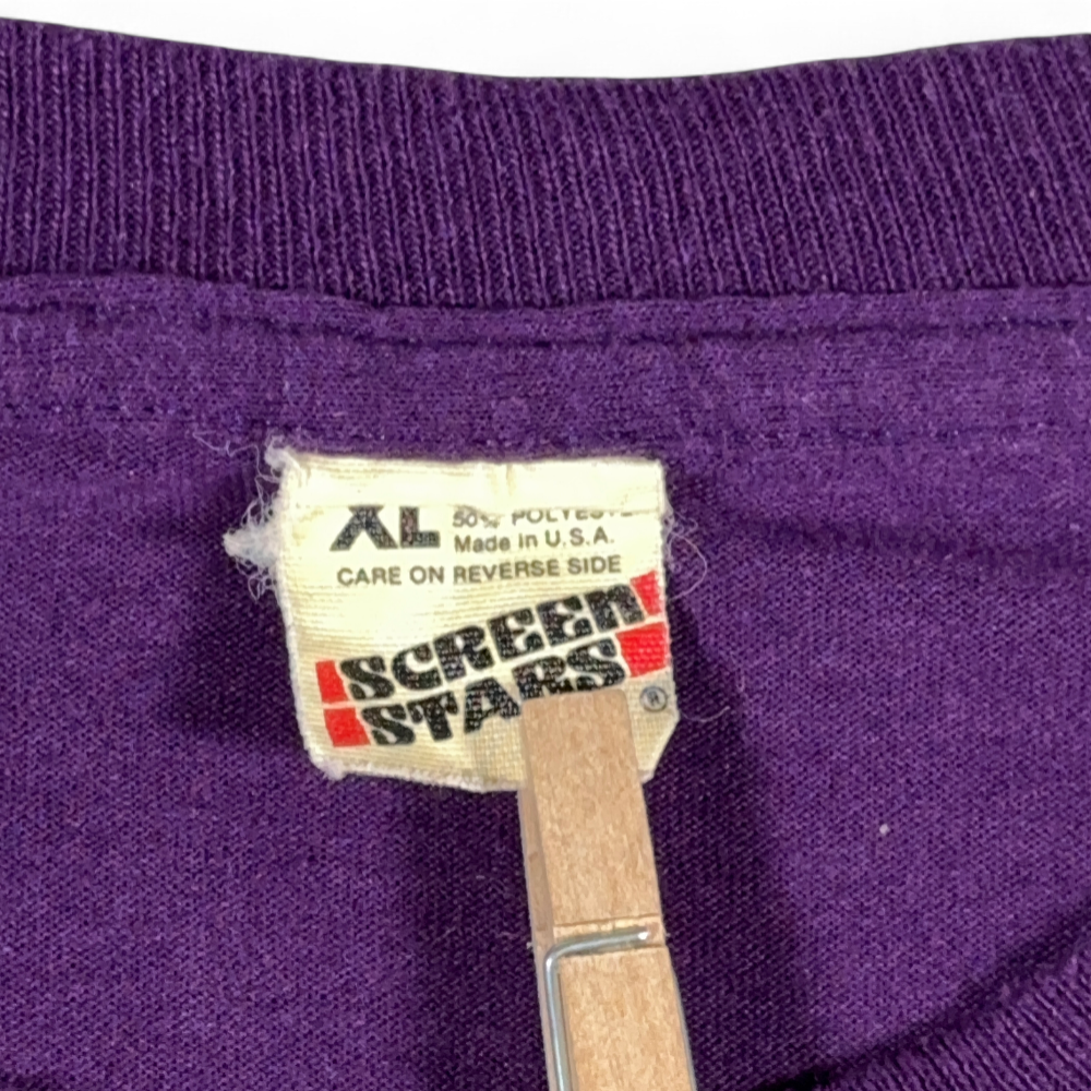 Vintage Bagel Fest Shirt Adult MEDIUM Purple Illinois Screen Stars USA Made 90s