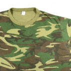 Vintage Camo Shirt Adult EXTRA LARGE Green Woodland Army Military Pocket USA 80s