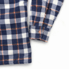 Vintage Flannel Shirt Adult LARGE Blue Plaid Fruit Loom Shacket Workwear 90s