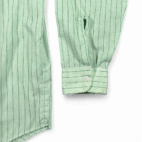 Vintage Work Shirt Adult LARGE Green Pinstripe ToppMaster Workwear USA 70s