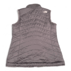 North Face Vest Womens SMALL Gray Mossbud Reversible Quilted Sherpa Fleece