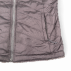 North Face Vest Womens SMALL Gray Mossbud Reversible Quilted Sherpa Fleece
