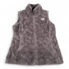North Face Vest Womens SMALL Gray Mossbud Reversible Quilted Sherpa Fleece