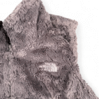 North Face Vest Womens SMALL Gray Mossbud Reversible Quilted Sherpa Fleece