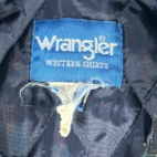 Vintage Wrangler Western Shirt Adult LARGE Blue Plaid Flannel Insulated 90s