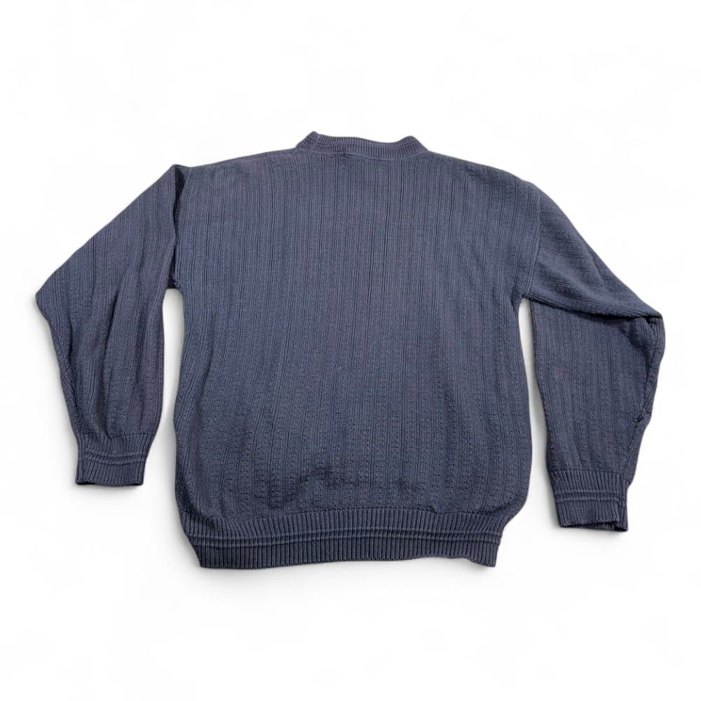 Vintage Scottish Isle Sweater Adult MEDIUM Blue Cotton Golf 90s-3 Vintage Scottish Isle Sweater Adult MEDIUM Blue Cotton Golf 90s