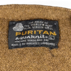 Vintage Puritan Sweater Vest Adult LARGE Brown Lambswool Wool Cardigan 70s