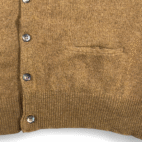 Vintage Puritan Sweater Vest Adult LARGE Brown Lambswool Wool Cardigan 70s