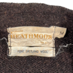 Vintage Heathmoor Sweater Adult SMALL Brown Shetland Wool Cardigan Preppy 60s