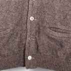 Vintage Heathmoor Sweater Adult SMALL Brown Shetland Wool Cardigan Preppy 60s