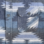 Jachs Jacket Adult 2XL Blue Southwest Aztec Cowboy Rancher Barn Corduroy Lined