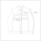 Jachs Jacket Adult 2XL Blue Southwest Aztec Cowboy Rancher Barn Corduroy Lined
