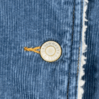Old Navy Jacket Womens LARGE Blue Corduroy Western Sherpa Lined Ranch Rustic Y2K