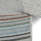 Vintage Lahmar Polo Shirt Adult SMALL Gray Striped Textured Knit Disco 70s