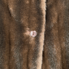 Vintage Tissavel Coat Womens LARGE Brown Faux Fur Furrage France Acrylic 60s