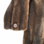 Vintage Tissavel Coat Womens LARGE Brown Faux Fur Furrage France Acrylic 60s