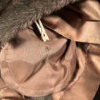 Vintage Tissavel Coat Womens LARGE Brown Faux Fur Furrage France Acrylic 60s