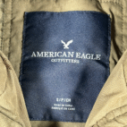 American Eagle Jacket Adult Small Green Field Military Hooded Insulated Parka