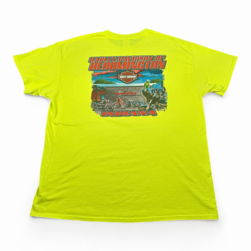 Harley Davidson Shirt Adult EXTRA LARGE Yellow Motorcycles Indiana Mechanic