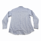 Vintage Wrangler Western Shirt Adult MEDIUM Blue White Pinstripe Cowboy Y2K