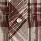 Vintage Rustler Western Shirt Adult MEDIUM Brown Silver Plaid Pearl Snap 80s