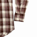Vintage Rustler Western Shirt Adult MEDIUM Brown Silver Plaid Pearl Snap 80s