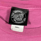 Santa Cruz Shirt Adult SMALL Pink gray Tie Dye Two Tone Long Sleeve Skater