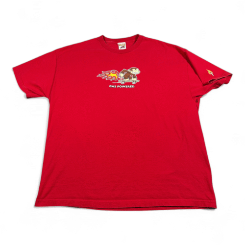 Vintage To The Edge Shirt Adult 2XL Red Gas Powered Monkey Skater Prime Cut Y2K