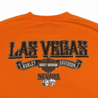 Harley Davidson Shirt Adult EXTRA LARGE Orange Las Vegas Nevada Motorcycles